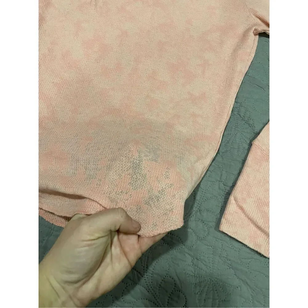 Free People Lightweight Pink Long Sleeve Turtle Neck Top Small